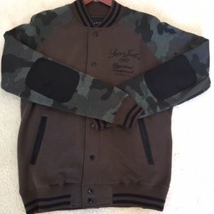 Sean John Camo Varsity Button Jacket Men’s